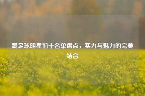 踢足球明星前十名单盘点，实力与魅力的完美结合